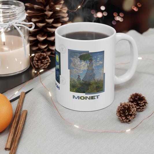 Artistic Ceramic Mug 11oz-- Van Gogh, Klimt and Monet