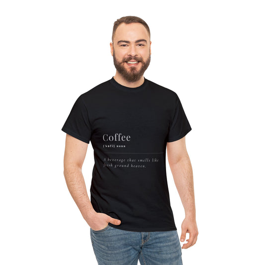 Definición de la palabra--Café--Camiseta de algodón pesado 