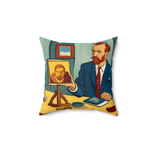 Van Gogh-Spun Polyester Square Pillow