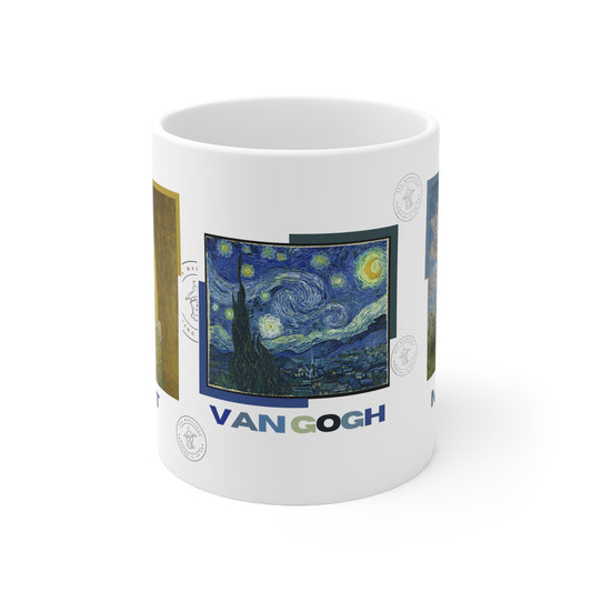 Artistic Ceramic Mug 11oz-- Van Gogh, Klimt and Monet