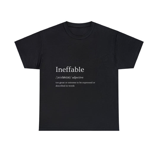 Definición de la palabra--Inefable--Camiseta de algodón pesado 