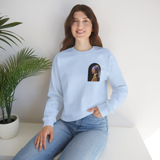 J. VERMEER--Girl with a Pearl Earing--Unisex Heavy Blend™ Crewneck Sweatshirt