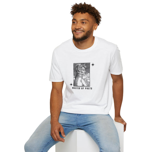 MASTER OF POETS, DANTE--B/W Version--Unisex Softstyle T-Shirt