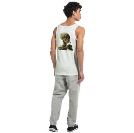 Premium Unisex Tank Top featuring Van Gogh's Skull Painting