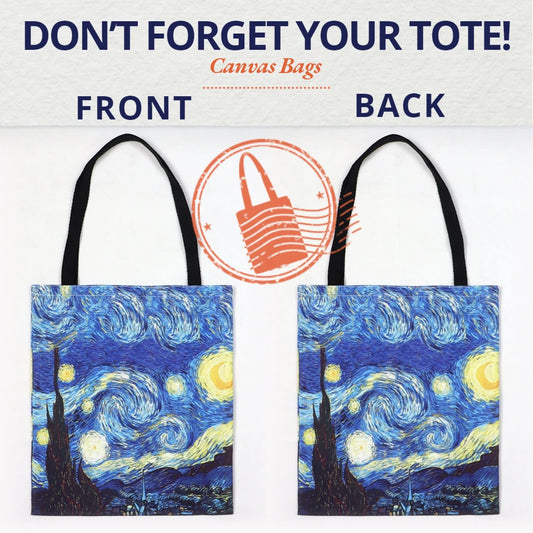 Van Gogh Series Canvas Tote ArtisticOil Painting