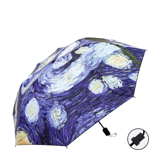 Folding Umbrella Windbreak Van Gogh Oil Painting