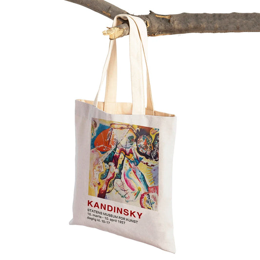 Kandinsky Watercolor Abstract Tote Handbag