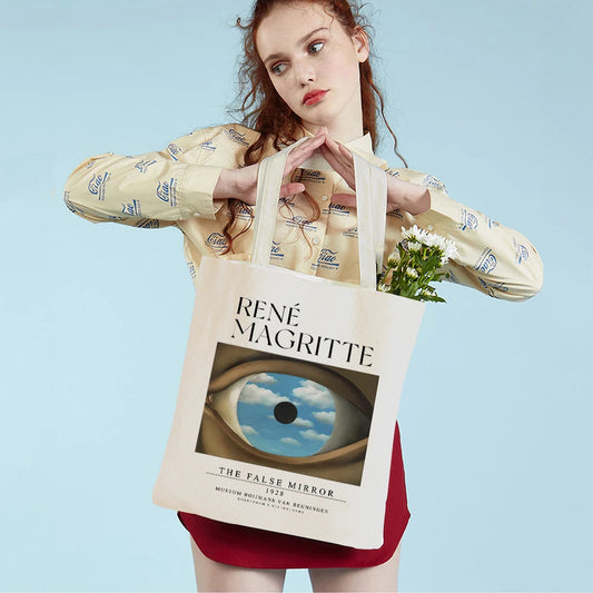 Magritte Surrealist Paintings Tote Design