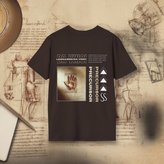 DA VINCI'S HAND SKETCH--Unisex Softstyle T-Shirt