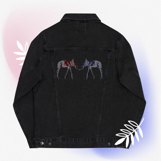 SALVADOR DALI--Embroided Unisex denim jacket